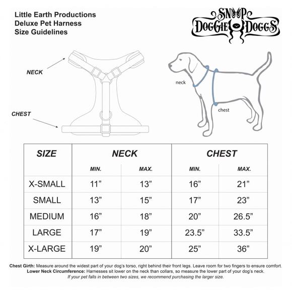 SNOOP DOGGIE DOGGS DELUXE BLACK QUILTED PET HARNESS NWT SIZE MEDIUM - Picture 6 of 8